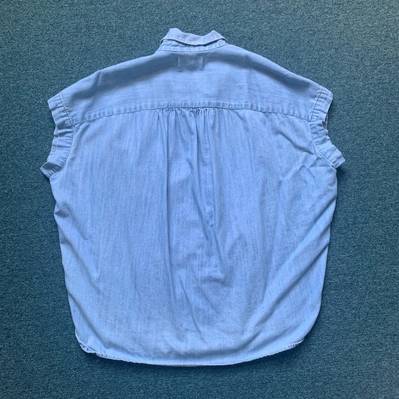 Madewell denim button up short sleeve - Picture 2 of 3